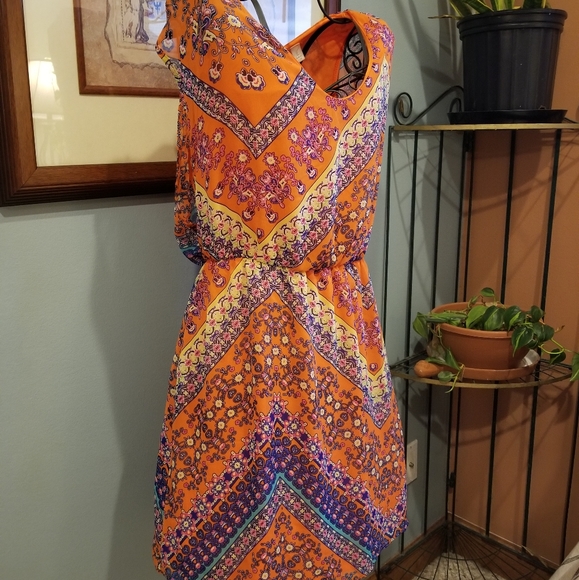 francesca's orange dress SAU LEE Francessca Dress in Orange